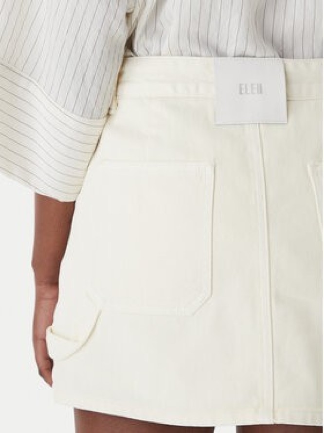 Eleh Spódnica jeansowa EL107 Écru Regular Fit