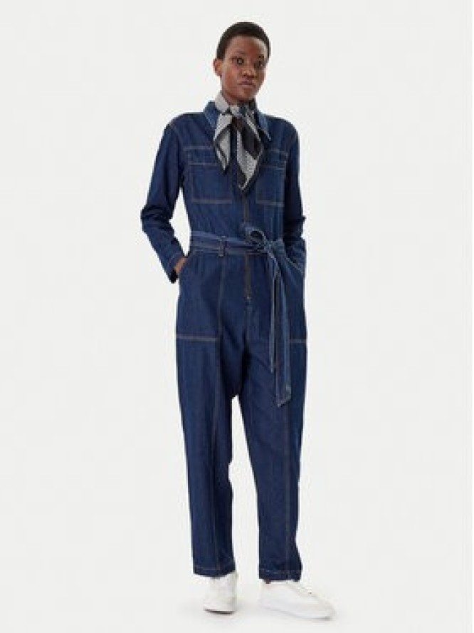 French Connection Kombinezon 7UZAC Granatowy Regular Fit