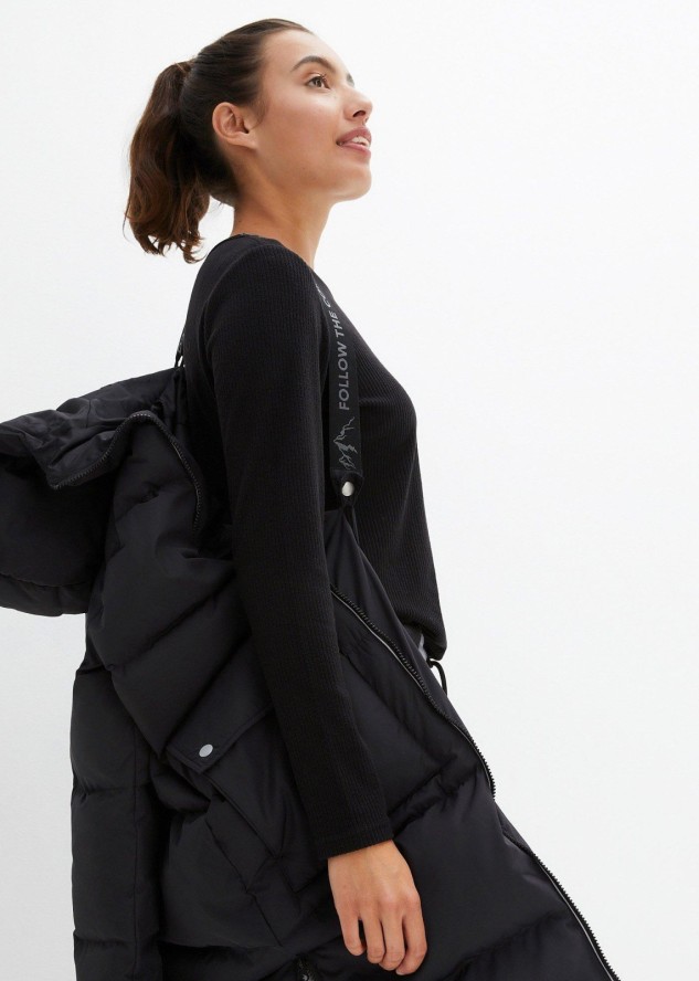 Płaszcz puchowy z odblaskowymi elementami