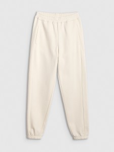 4F Spodnie dresowe joggery damskie - beżowe XL