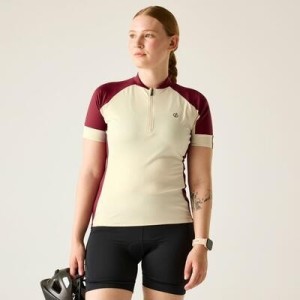 Koszulka kolarska damska Flutter Half Zip z krótkim rękawem