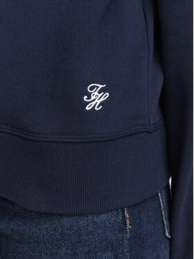Tommy Hilfiger Bluza Script Terry WW0WW52355 Granatowy Regular Fit