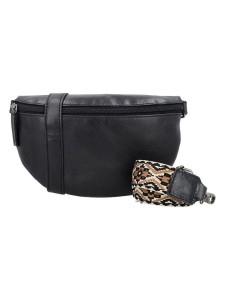 HIDE & STITCHES Skórzana saszetka w kolorze czarnym - 24 x 13 x 8 cm rozmiar: onesize