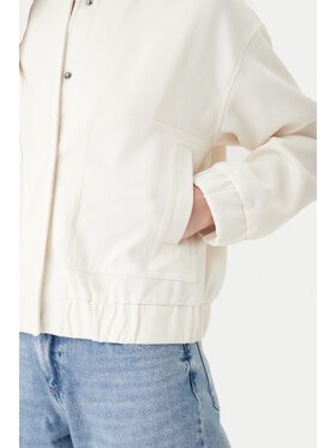 Pieces Kurtka bomber Annie 17150150 Biały Regular Fit