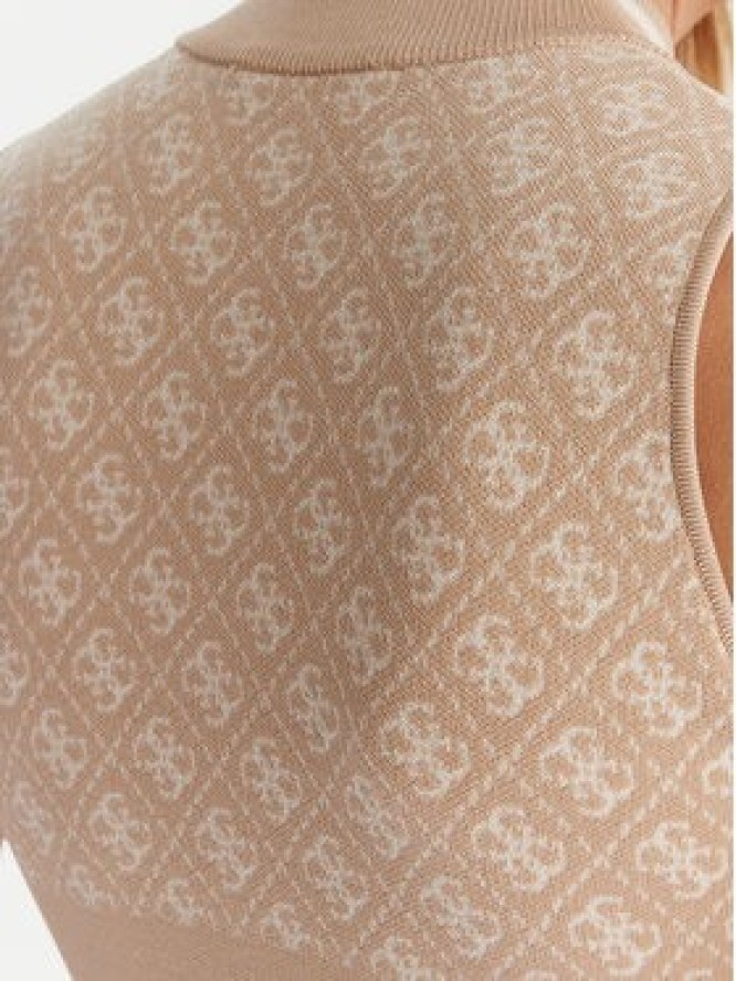 Guess Sweter W3YR26 Z37K0 Beżowy Slim Fit