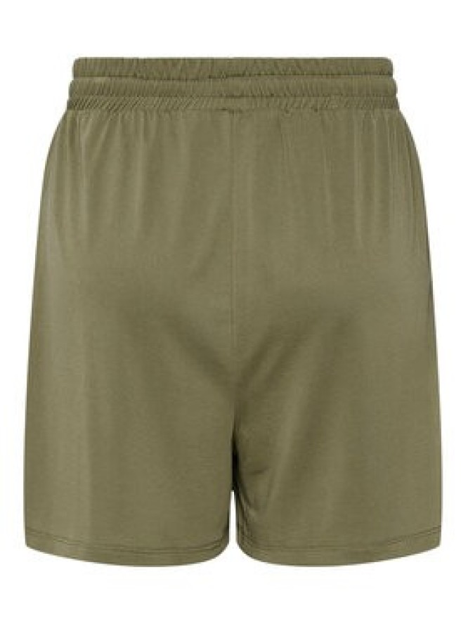 Pieces Szorty materiałowe Anora 17148783 Zielony Regular Fit