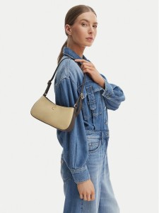 Calvin Klein Torebka Ck Canvas Small Shoulder Bag LV04F3347G Beżowy