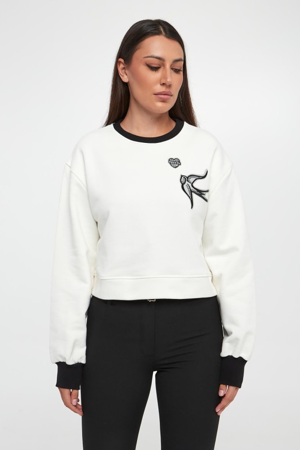 Bluza damska z logo Mandorlato PINKO