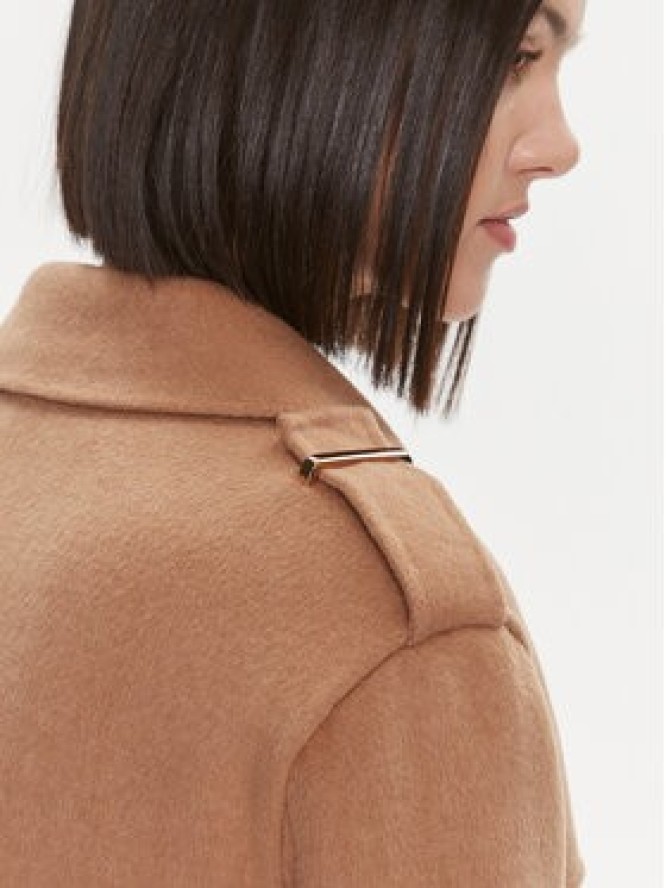 Liu Jo Płaszcz wełniany CF3002 T3540 Beżowy Relaxed Fit