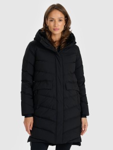 4F Płaszcz puchowy z wypełnieniem naturalnym damski - czarny XXL