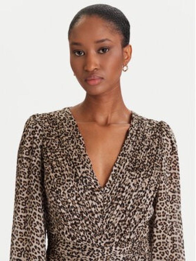 Guess Sukienka koktajlowa W5YK20 WDW82 Beżowy Regular Fit