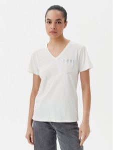 Liu Jo Sport T-Shirt TA5172 JS923 Écru Regular Fit