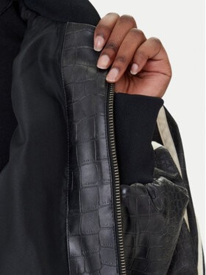 adidas Kurtka z imitacji skóry Pleather KE5035 Czarny Oversize