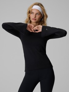 4F Longsleeve slim damski - czarny XL