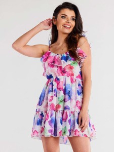 Awama Sukienka w kolorze różowym ze wzorem rozmiar: M