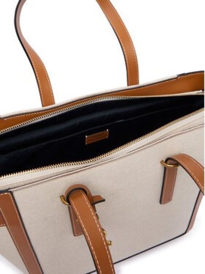 Tommy Hilfiger Torebka Th Script Tote Canvas AW0AW18829 Kremowy