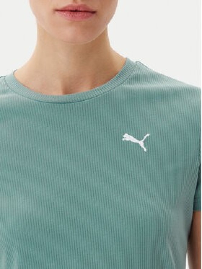 Puma T-Shirt Ess Elevated 685021 Zielony Slim Fit