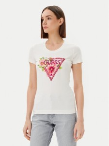 Guess T-Shirt W5GI10 J1314 Biały Slim Fit