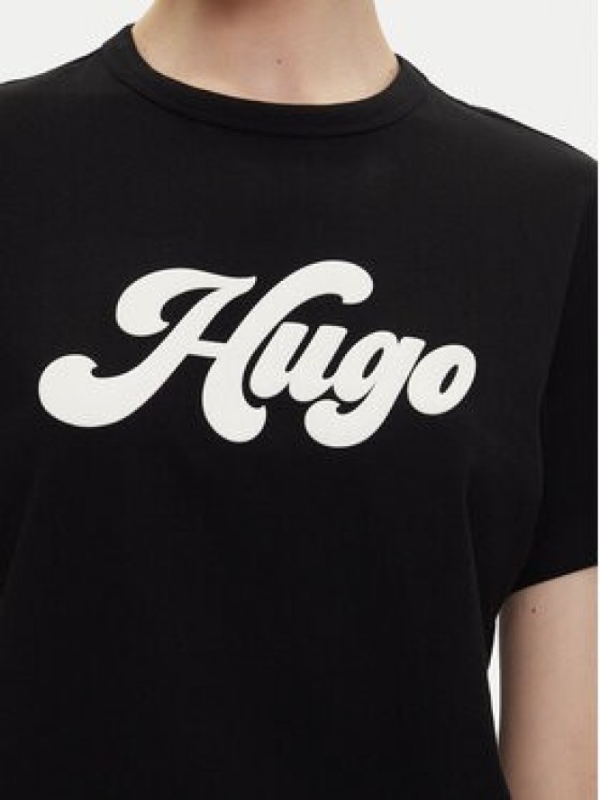 HUGO T-Shirt Damacia_4 50539101 Czarny Regular Fit