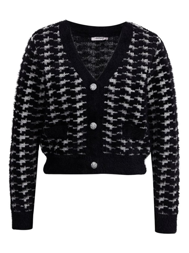 orsay Kardigan w kolorze czarno-białym rozmiar: L