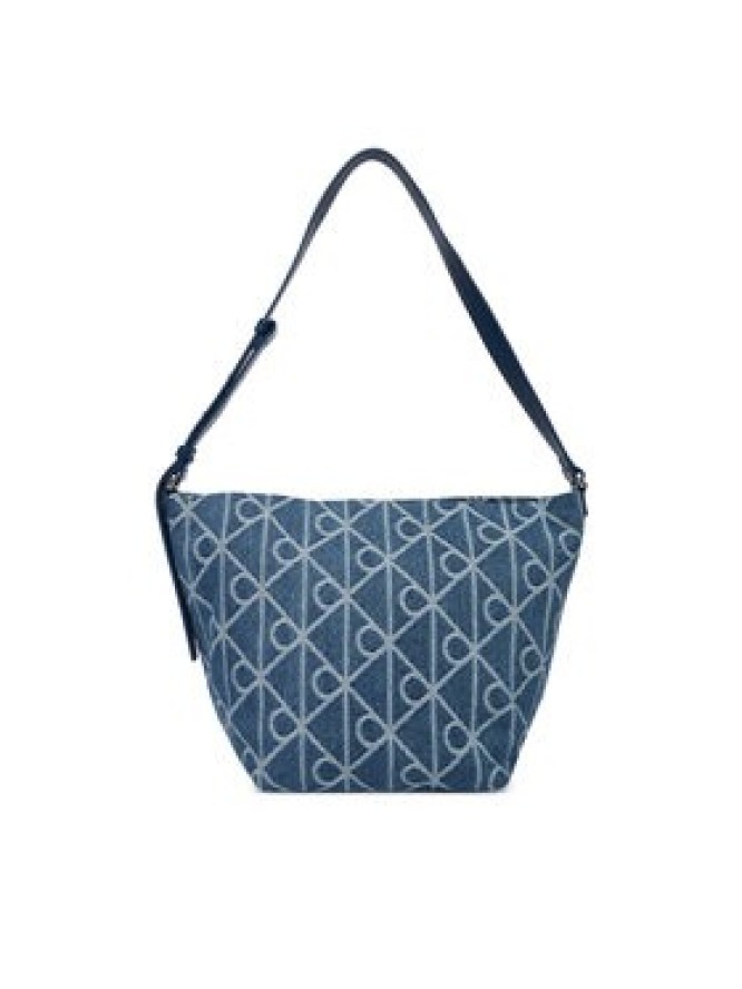 Calvin Klein Torebka Emblem Aop Denim Bucket LV04F3432G Niebieski