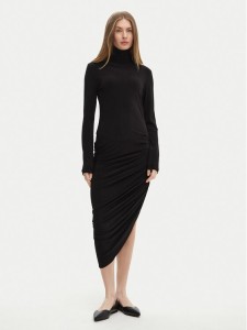 NORMA KAMALI Sukienka codzienna KK3243PLF35001 Czarny Slim Fit
