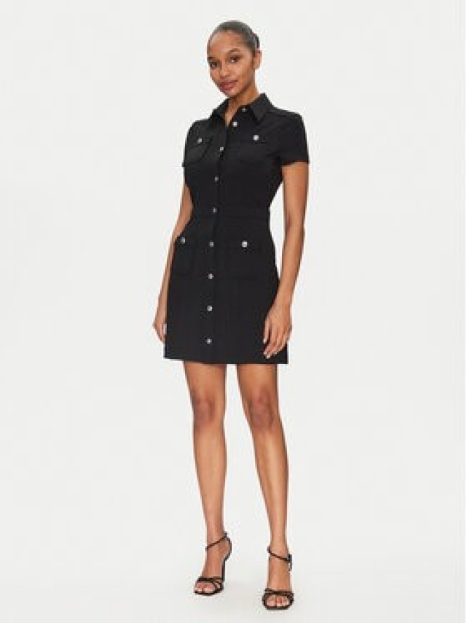 Guess Sukienka koszulowa W5GK70 KCBO2 Czarny Regular Fit