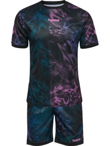 Komplet hmlBLAZE CLUB 26 z recyklingowanego poliestru z grafiką – BLACK/PINK