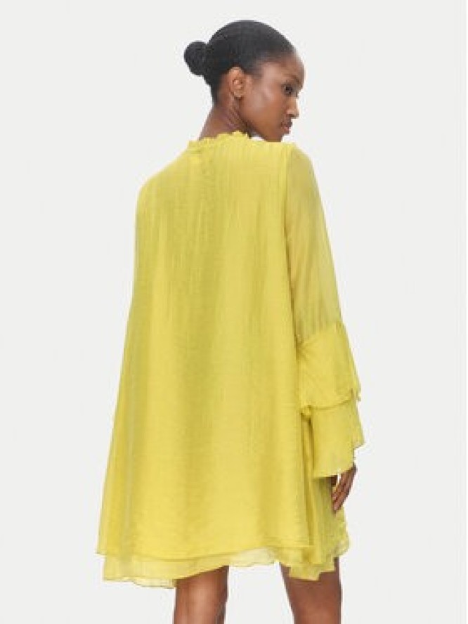 ViCOLO Sukienka letnia TD0753 Żółty Regular Fit