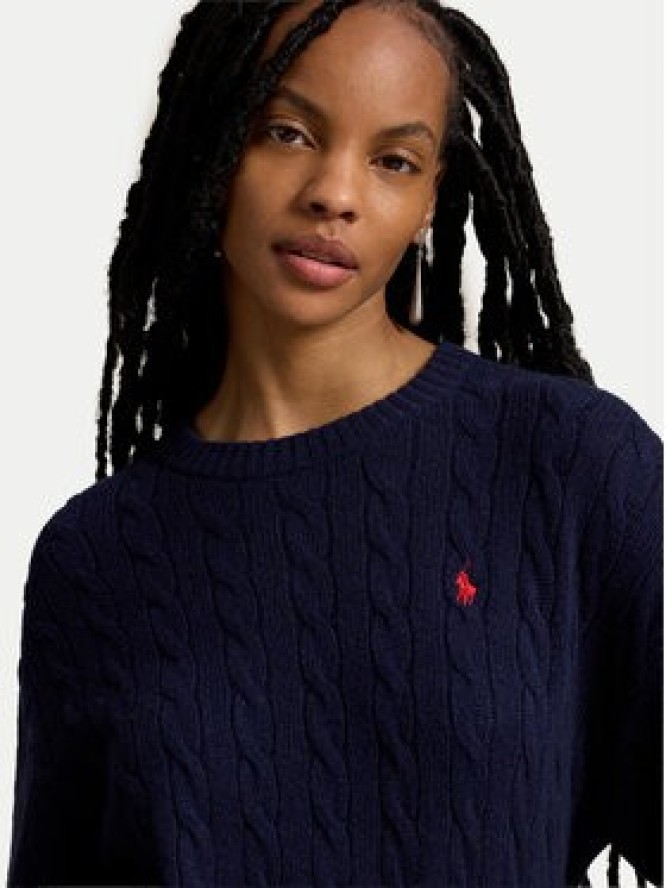 Polo Ralph Lauren Sukienka dzianinowa 211B17446001 Granatowy Regular Fit