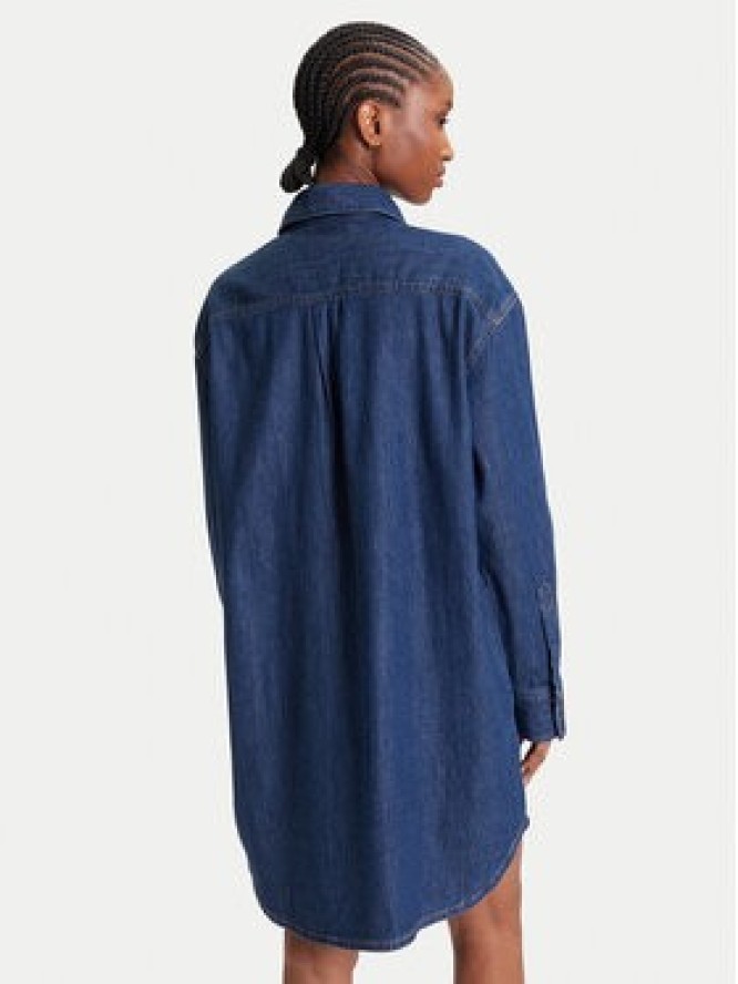 Tommy Jeans Sukienka jeansowa DW0DW21420 Granatowy Relaxed Fit