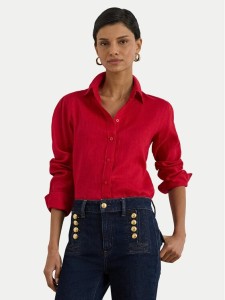 LAUREN RALPH LAUREN Koszula 200782777073 Czerwony Relaxed Fit