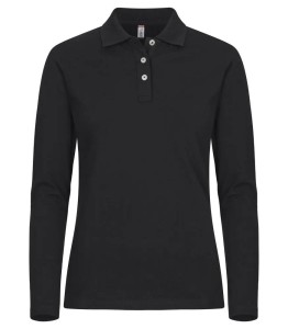 clique Stretch Premium Polo z długim rękawem damska – bawełna z elastanem
