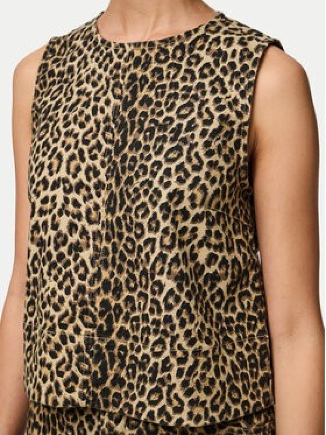 Pieces Bluzka Salume 17158200 Brązowy Relaxed Fit