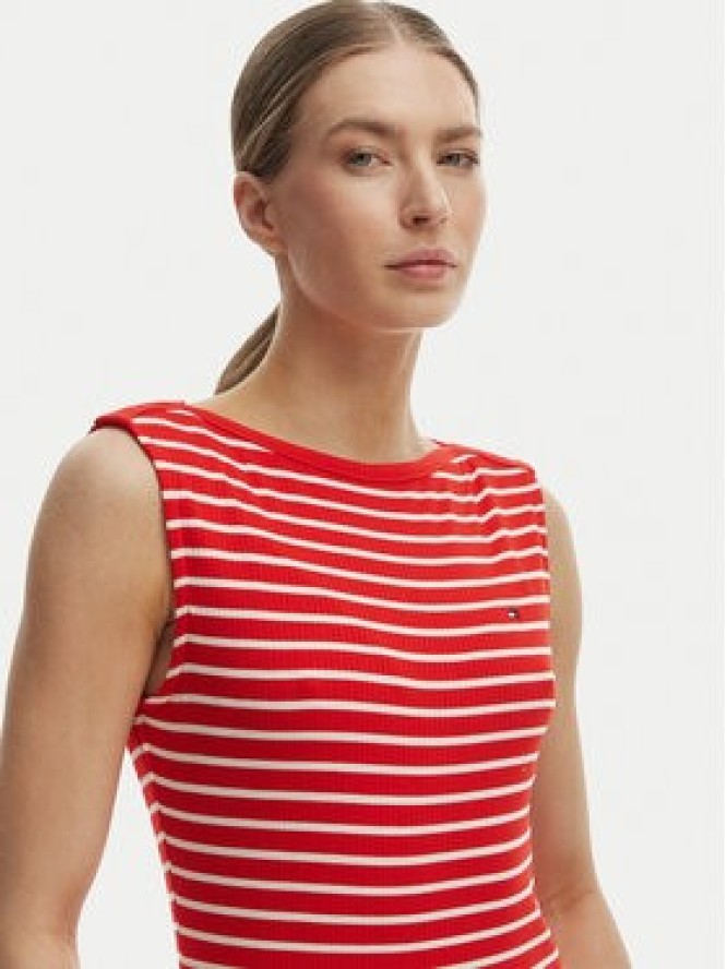 Tommy Hilfiger Sukienka codzienna WW0WW49311 Czerwony Slim Fit