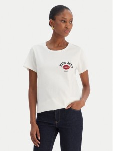 Liu Jo Sport T-Shirt TF5275 JS923 Écru Regular Fit