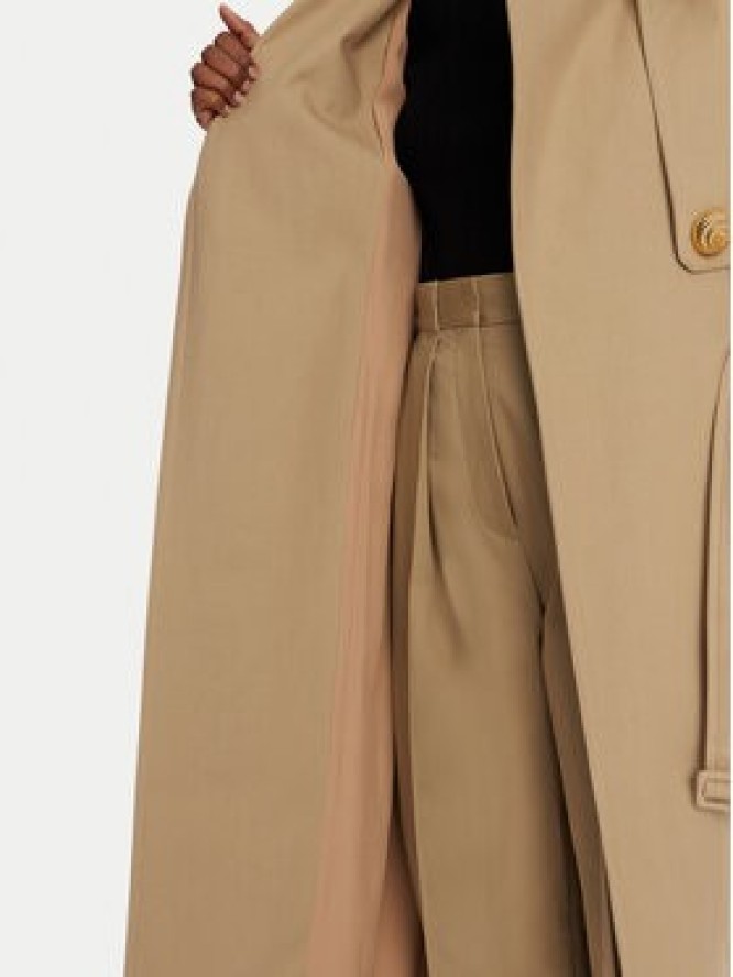 Balmain Trencz DF0TL155CF48 Beżowy Regular Fit