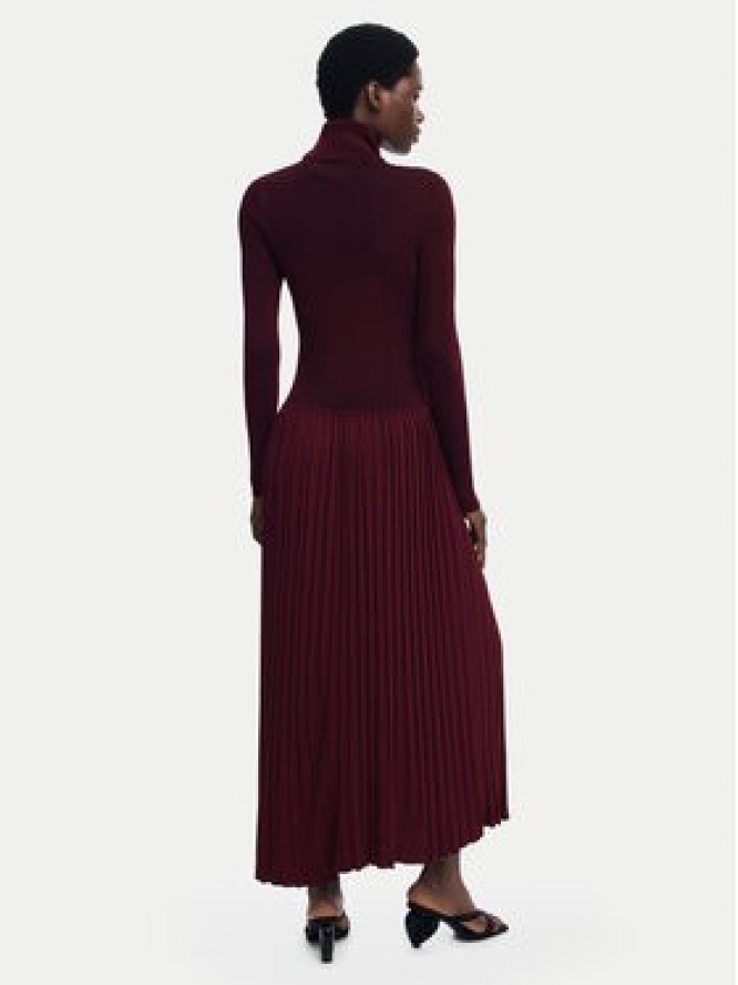 Desigual Sukienka dzianinowa Sigritt 25WWVF09 Bordowy Slim Fit