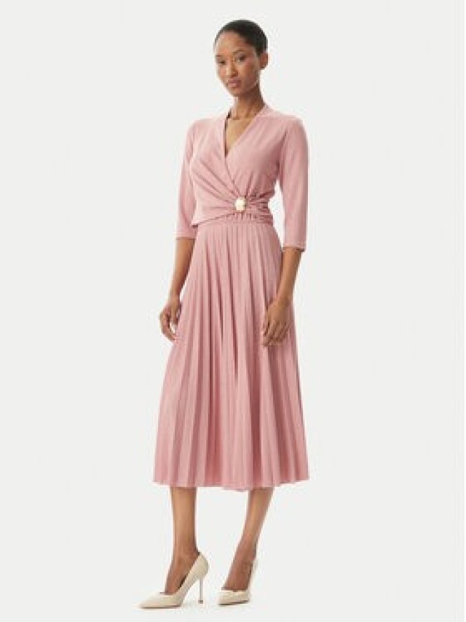 Rinascimento Sukienka koktajlowa CFC0122980003 Różowy Regular Fit