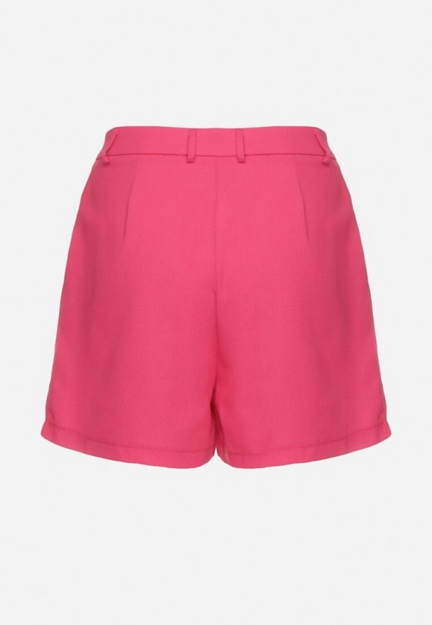 Różowe Klasyczne Szorty z Bawełną i Wysokim Stanem Sepellira