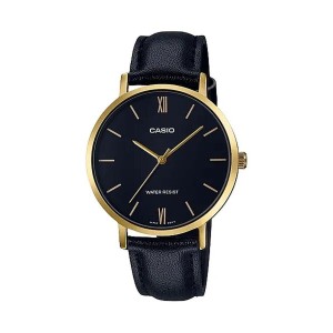 Zegarek Damski Casio 3H LEATHER - GOLD, BLACK