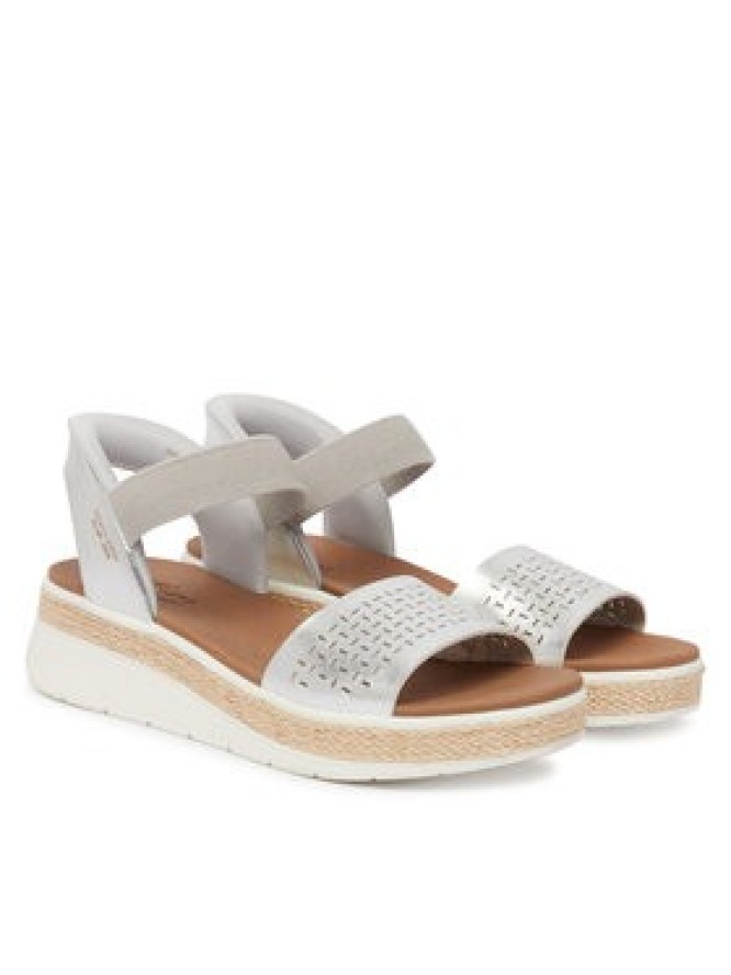 Skechers Sandały Bobs Sun Ray 114415/SIL Srebrny