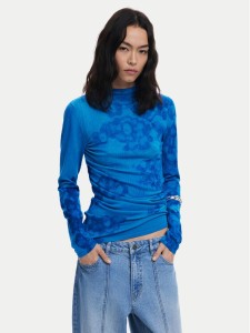 Desigual Golf Ottawa 25WWJF38 Niebieski Regular Fit