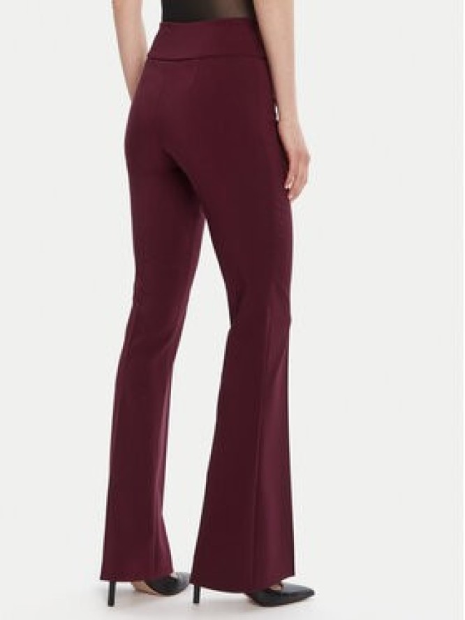 Rinascimento Spodnie materiałowe CFC0125318003 Bordowy Flare Fit