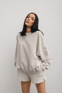 Bluza damska o kroju regular fit w kolorze SILVER MOON - PHENIX-UNI