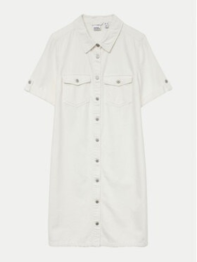 Vero Moda Sukienka jeansowa Jennie 10309665 Biały Regular Fit