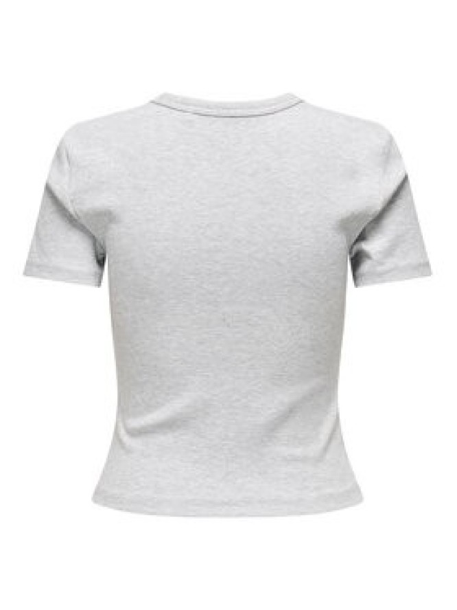 ONLY T-Shirt Val 15339774 Szary Slim Fit