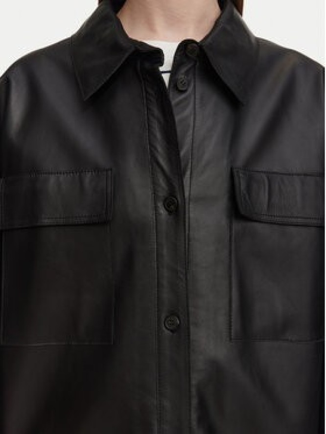 Weekend Max Mara Kurtka skórzana Piovra 2625446021 Czarny Regular Fit