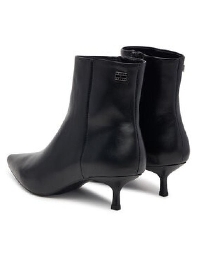 Tommy Jeans Botki Tjw Pointed Kitten Heel Boots EN0EN03172 Czarny