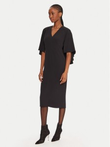 KAOS Sukienka koktajlowa RI1MR013 Czarny Regular Fit